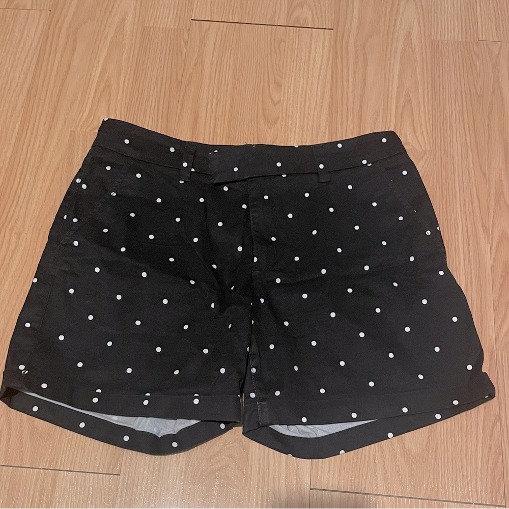 Navy polka dot shorts